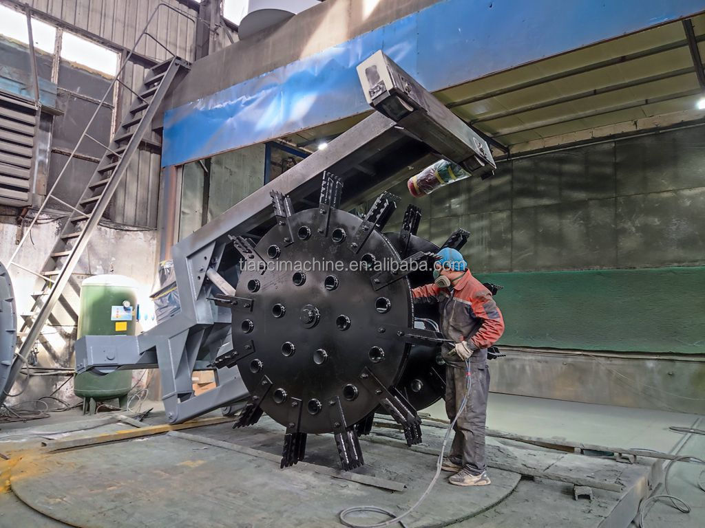 150-400m3/H Kapasite Organik Atık Kompost Turner Makine Tekerleği Tipi