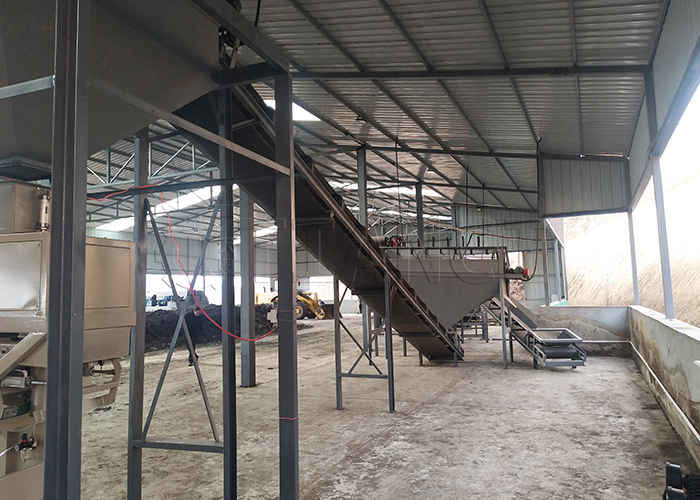 Organik kompost gübreleme makinesi Toz gübreleme üretim hattı Tavuk gübre için