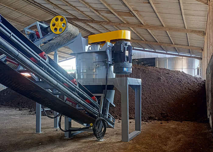 Çiftlik gübre üretim hattı Bitki samanı organik gübre toz üretim hattı