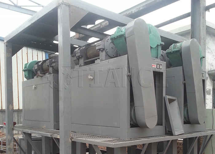 Yer solucanı kompost granülasyon üretim hattı Organik gübre roller pres granülatörü üretim hattı