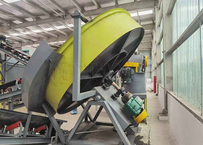 1-20T/H Hayvan gübre organik gübre granülasyon hattı organik atıklar için disk granülatörü