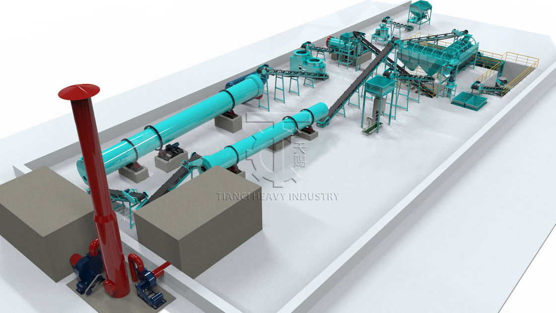 1-20 T/H gübre granülasyon tesisi organik gübre üretim hattı
