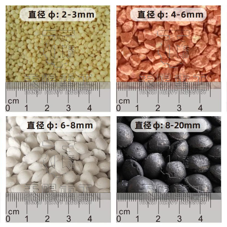 1t/h Muriate Of Potash Gübre Granulator Potasyum klorür Kuru Rulo Pres Granulator Makine
