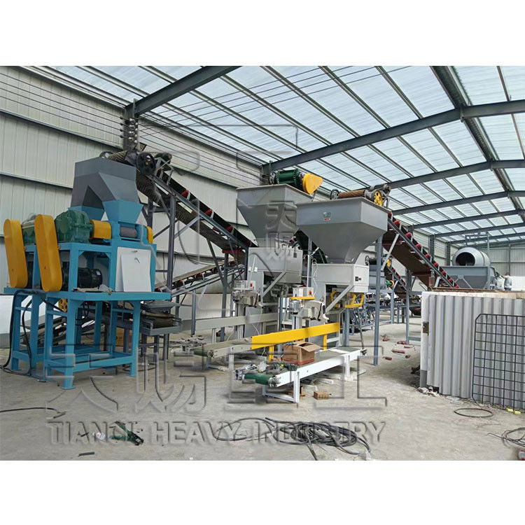 Potash Sülfatı ve Granüller için Kuru Rulo Pres Granulatör Makinesi Gübre Granulatörü ile 2-30mm Boyut