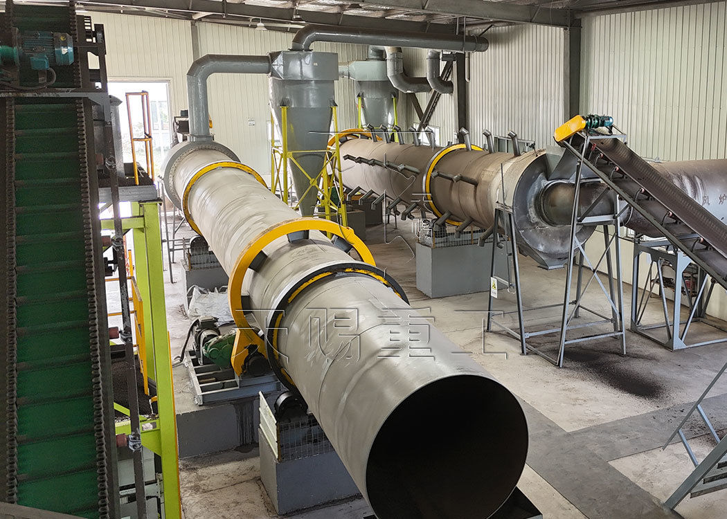 Sludge Treatment Drum Granulator Production Line Industrial Sewage Sludge Raw Material Granulating Machine