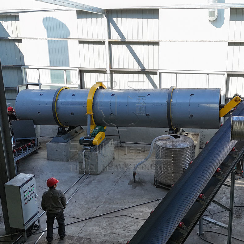 Spray Su Ekleyici Tip Davul Granulator Organik bileşik gübre davul granulatörü granülasyon hattı için davul granulatörü