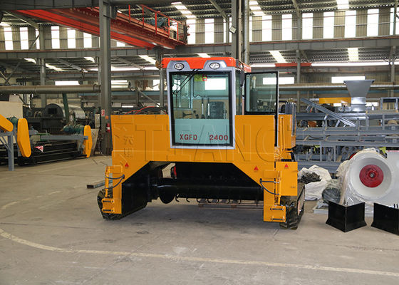 Crawler Type Manure Compost Turner Working Speed 6-10m/Min