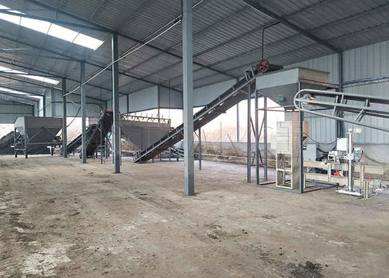 Organik kompost gübreleme makinesi Toz gübreleme üretim hattı Tavuk gübre için